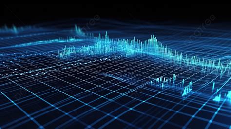 مخطط الاستثمار المالي الرقمي الأزرق في خلفية تقديم 3d مخطط الفوركس