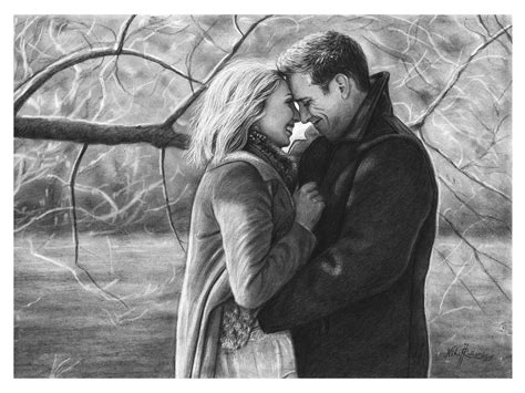 Couple Drawings Romantic Couple Drawing Personalized Couple Portrait ...