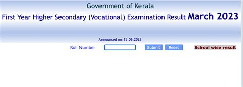 Plus One Result 2023 Out DHSE Kerala 1 Result School Wise Link