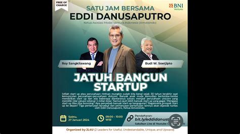 LIVE Satu Jam Bersama Eddi Danusaputro Jatuh Bangun Startup YouTube