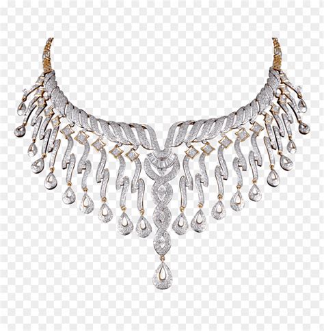 Brocade Diamond Necklace Diamond Jewellery Necklace Png Transparent