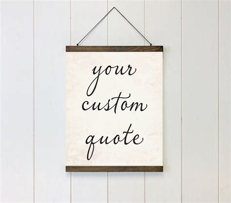 Custom Quote Hanging Canvas Wall Decor Create Your Own Custom Wall ...