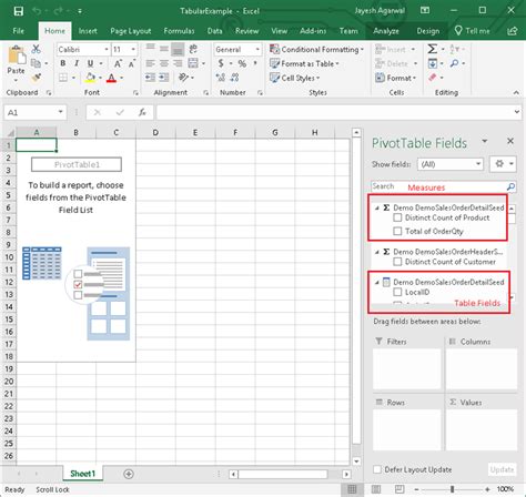 Getting Start With Data Analysis Using Ssas Tabular Modeling In Excel