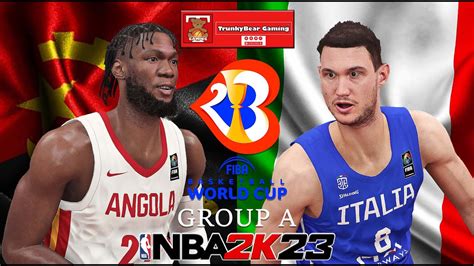 Fiba World Cup 2023 Italia Vs Angola Nba 2k23 Pc Gameplay Youtube