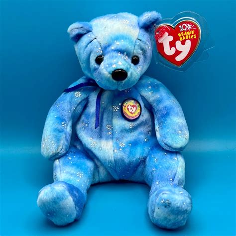 Ty Beanie Baby Clubby 6 The Bear Blue Version 8 Inch Etsy