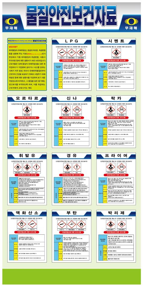 시안자료 Msds 물질안전보건자료 게시판lpg시멘트모르타르신나락카휘발유경유프라이머액화산소부탄박리제