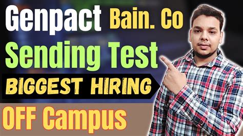 Genpact Bain Sending Assessments OFF Campus Drive For 2024 2023