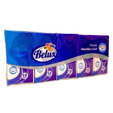 Belux 10 Classic Tissues X 5 Pack Wholesale Cosmetic And Personal Care