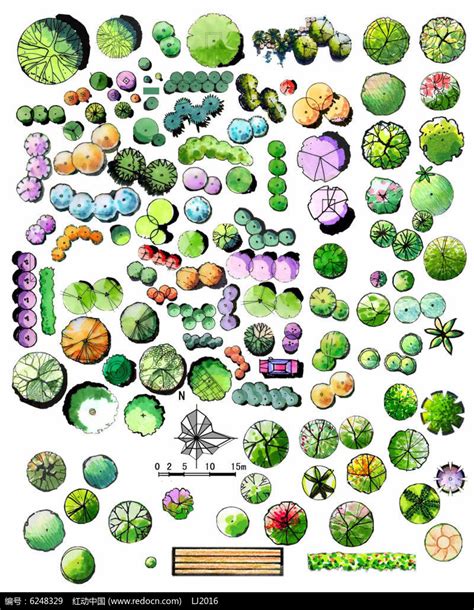 灌木平面图例 千图网
