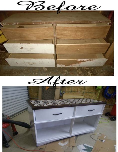 Turned An Old Dresser Into Buffet Table Diy Dresser Dresser To Buffet Chalk Paint Dresser Diy