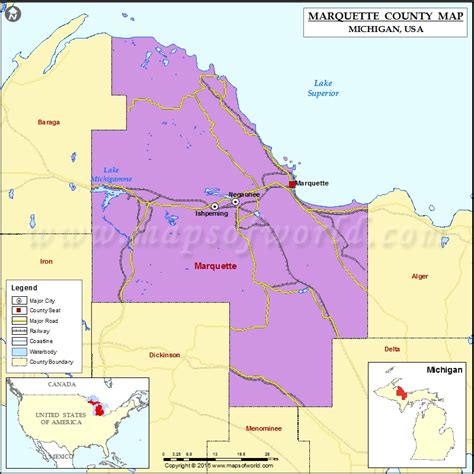 marquette county map michigan