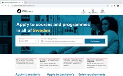 apply  universities  sweden quick guide  autumn