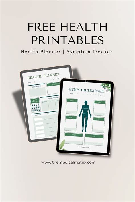 Free Health Printables Health Planner Symptom Tracker