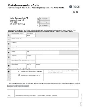 Fillable Online Udveksling Af Data V Fax Email Print Pdffiller