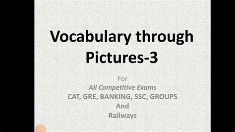 Vocabulary Through Pictures All Competitive Exams Youtube