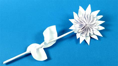 How To Make An Origami Flower Easy Origami Chrysanthemum Youtube