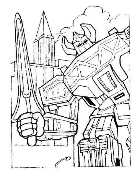 Power Rangers Megazord Coloring Pages At Free