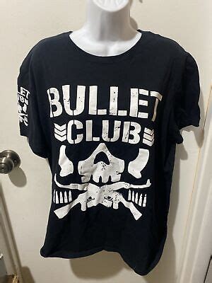 Pro Wrestling Tee Njpw Bullet Club Black T Shirt Size L Kenny Omega Aj