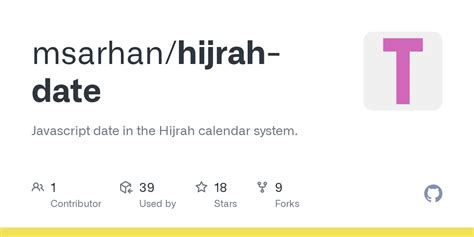 GitHub - msarhan/hijrah-date: Javascript date in the Hijrah calendar ...