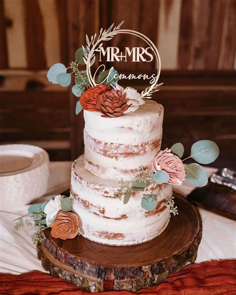 Burnt Orange Boho Wedding Cake Western Wedding Cakes Wedding Cake