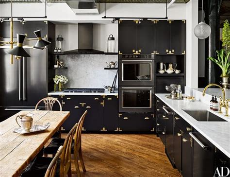 The Glamorous Look Of A Black And Gold Kitchen Megan Morris