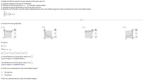 Solved Complete The Following Steps For The Given Integral Chegg