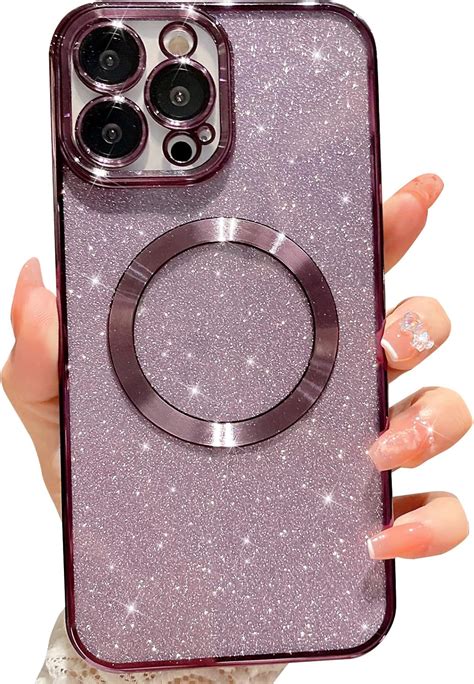 Mgqiling Compatible With Iphone 12 Pro Magnetic Glitter