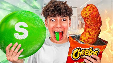 Giant Spicy Vs Sour Foods Challenge Youtube