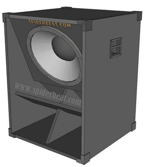 Desain Skema Box Speaker Lapangan 18 Inch Model RCF Bassbin Desain