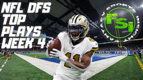 Nfl Dfs Top Plays Preview Week 4 Youtube