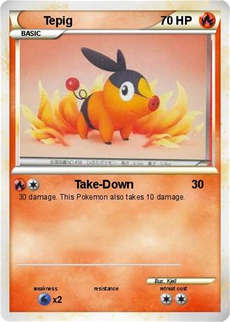 Pokémon Tepig 12 12 - Take-Down - My Pokemon Card