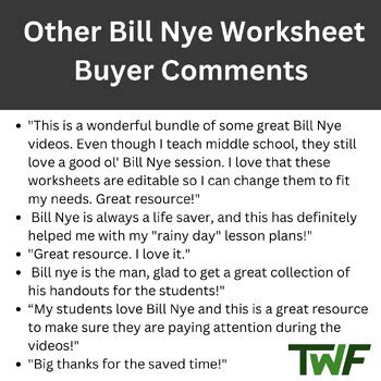 Bill Nye The Science Guy Cells Video Companion Worksheet Tpt