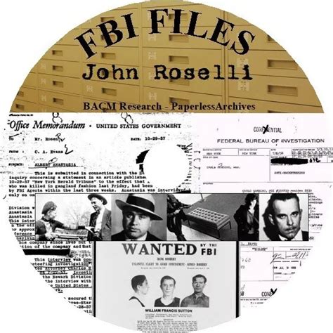 Fichiers Fbi La Cosa Nostrajohn Roselli Eur 1270 Picclick Fr