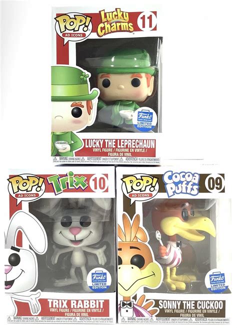 Lot 3 Funko Pop Cereal Mascot Figures Trix Rabbit