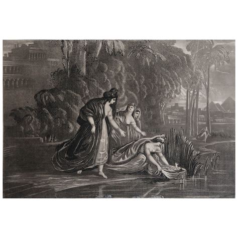 Mezzotint By John Martin Pharaoh S Daughter Finding Moses Sangster C 1850 For Sale At 1stdibs