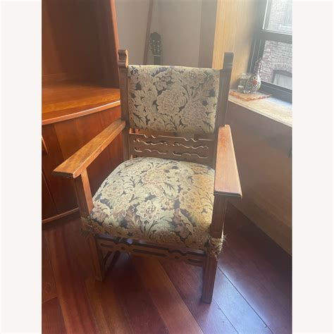 Vintage Armchair Solid Wood Frame - AptDeco