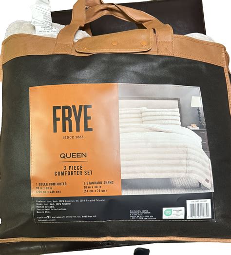 Frye Faux Fur 3 Piece Comforter Set Ivory Queen NEW EBay