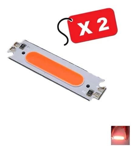 Mini Barra Rigida Chip Led W Cob V Rojo X Cm Unid Mercadolibre