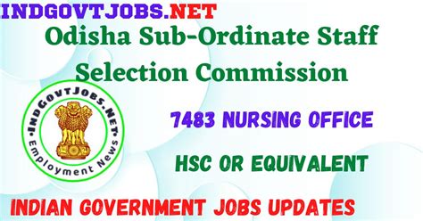 Osssc Recruitment 2023 7483 Nursing Officer Best Job Vacancy Apply Online