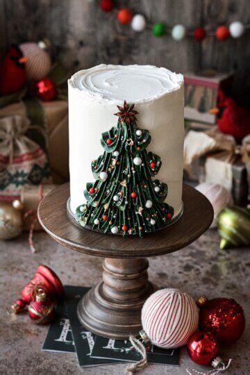 Buttercream Christmas Tree Cake Tutorial Curly Girl Kitchen