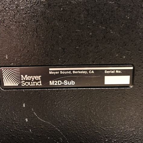 Meyer Sound M2d Sub Buy Now From 10kused