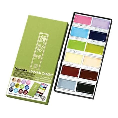 Aquarelle Japonaise Godets Gansai New Colours De Kuretake En Coffret