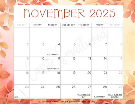 Images Of November Calendar Free Glenna Teirtza