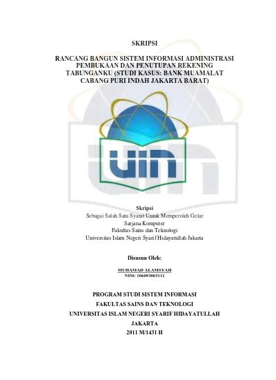 Rancang Bangun Sistem Informasi Administrasi Pembukaan Dan Penutupan