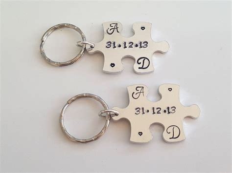 Couples Keyring Set - By AngelTrash Artisan Jewellery