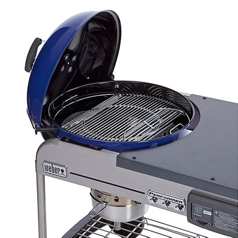 Weber Blue Performer Deluxe Charcoal Grill Crate And Barrel