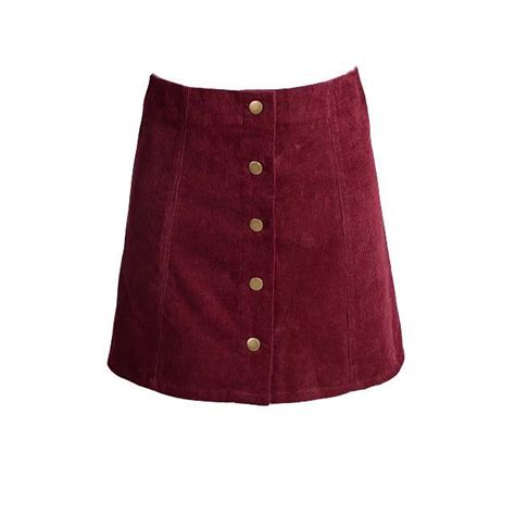 Mini Corduroy Fashion Skirt 4 Colors A Line Mini Skirt Button Up