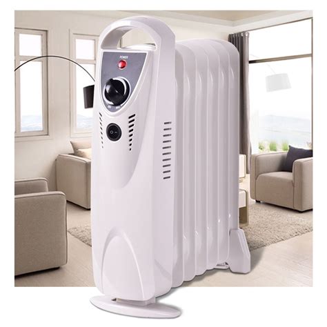 Goplus Portable 700W Electric Filled Radiator Heater Thermostat Room ...