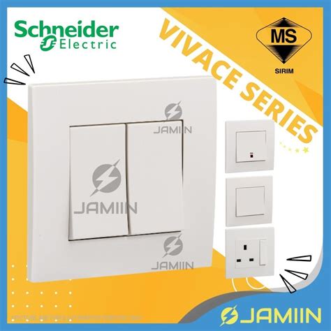 Schneider Vivace Series สวิตช ์ และซ ็ อกเก ็ ต Outlet Switches Sirim ได ้ รับการอนุมัติ Elegant