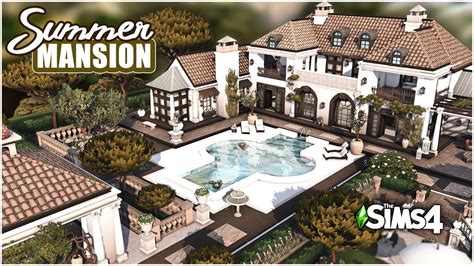 Sims Summer Vibes Mansion No Cc Sims Speed Build Kate